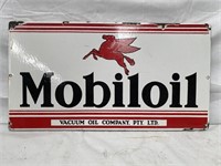 Original Mobiloil enamel rack sign