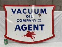 Original Vacuum Oil Company Agent enamel sign aprx