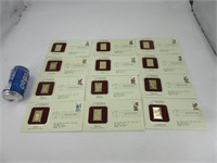 Enveloppes premiers jours avec timbres plaqués or