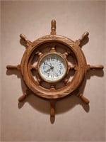 Vintage Verichron quartz ships wheel clock. Baseme