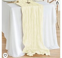 YAWALL Cheesecloth Table Runner Gauze Decorations