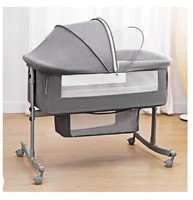 Bedside Crib for Baby, 3 in 1 Bassinet with L
