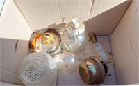OIL LAMP LOT WITH WALL HANGINGS- 
CONTENTS OF