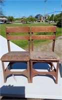 PAIR OF SCHOOL CHILDS CHAIRS