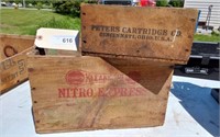 VINTAGE WOODEN BOXES-
PETERS CARTRIDGES AND