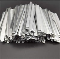 100 Pcs Adhesive Metal Flat Aluminum Bar Strip