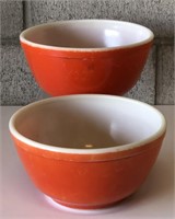 Vintage Red Pyrex Bowls