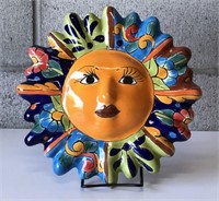 Hand Painted Mexican Pottery-Sun
