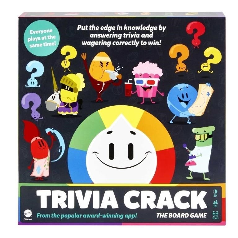 P416  Trivia Crack Board Game: Question Cards & To