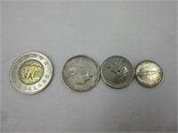 0.25$ , 0.10$ et 0.05$ Canada silver