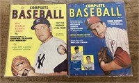 2 vintage Complete Baseball magazines 1952, 1953