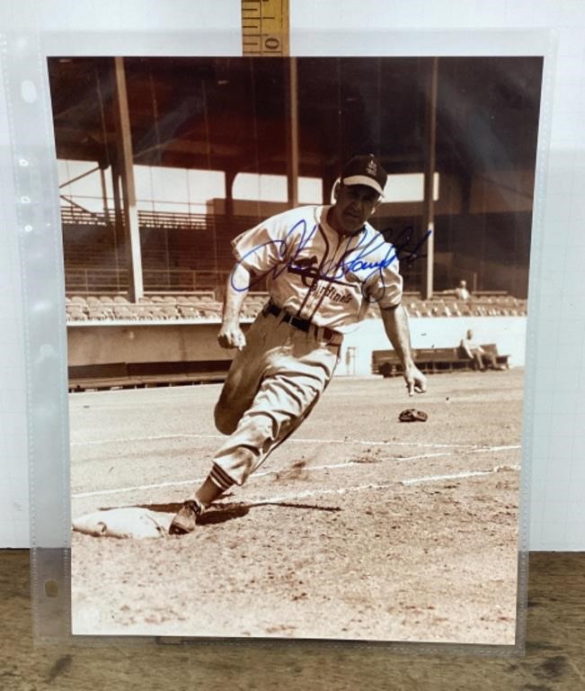 Enos Slaughter autographed photo