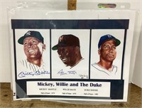 Mickey Mantle & Willie Mays autographs