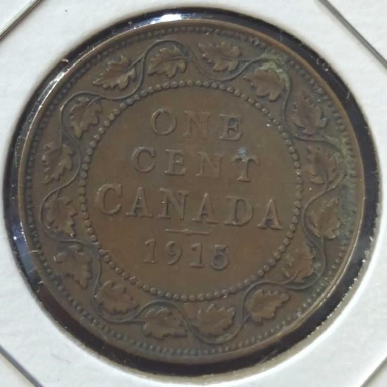 1915 large Canadian penny