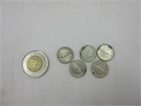5 x 0.10$ Canada 1867-1967 silver