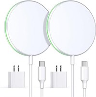 Wtuhu 2 Pack Magnetic Wireless Charger 15W Apple