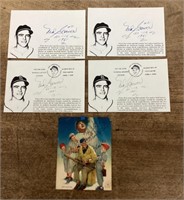 Frank Frisch & Ned Garver autographs
