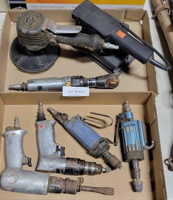 2 FLAT S OF ASSORTED AIR TOOLS AND MORE