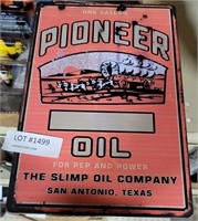PIONEER OIL SINGLE SIDED TIN SIGN