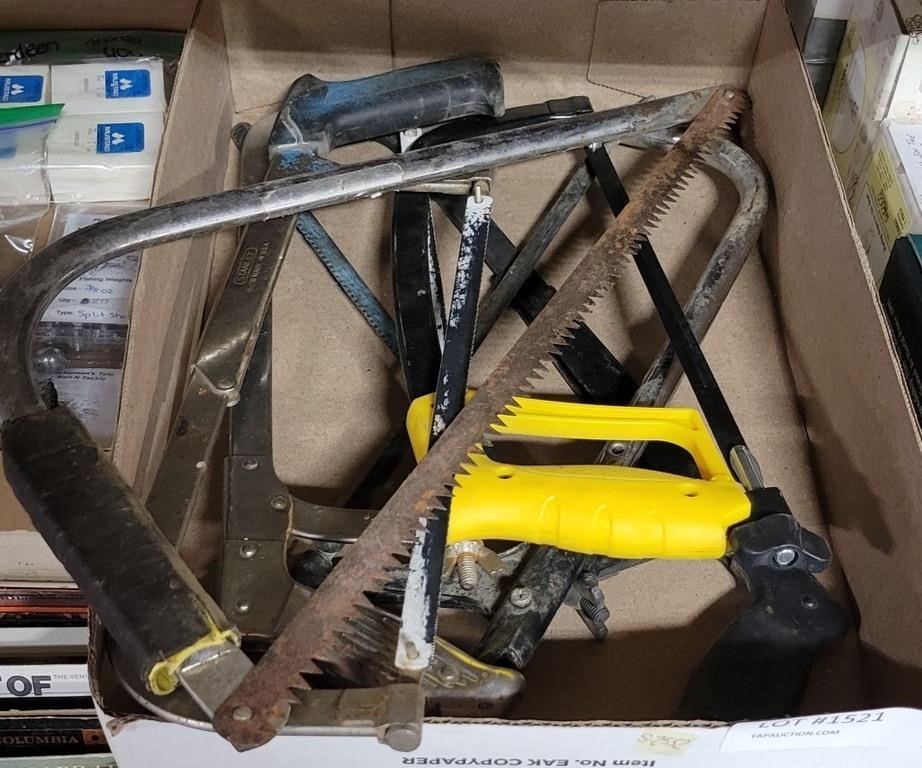 FLAT OF ASSORTED SAWS