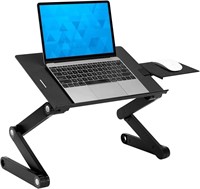 Mount-It! Adjustable Laptop Stand with Built-in Co