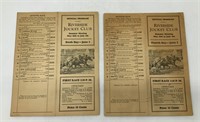 (2) Antique Riverside Jockey Club Programs
