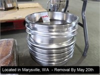 LOT, (8) ROUND SS CHAFING PANS