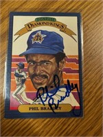 1985 Donruss Phil Bradley #22 Autograph
