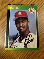 1989 Fleer Ken Hill Autograph card