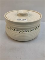 Ceramic Crock with Lid, Signed "Swan"