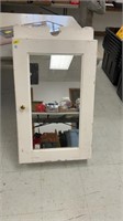 Tie cabinet with mirror 22in x 5in x 39in