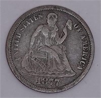 1877-CC Seated Dime