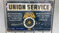 Vintage Union Service Teamster Chauffeurs Sign