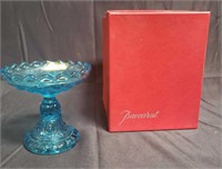 Baccarat crystal footed dish with original box