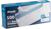 WFF4703  Aimoh #10 Security Envelopes, 4 1/8" x 9