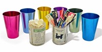Mid century barware & aluminum cups