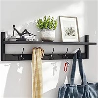 Bameos Wall-mounted Shelf With Hooks - 28.9 Inch