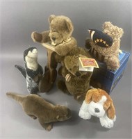 6 Stuffed Animal Plush Toys. Also includes a