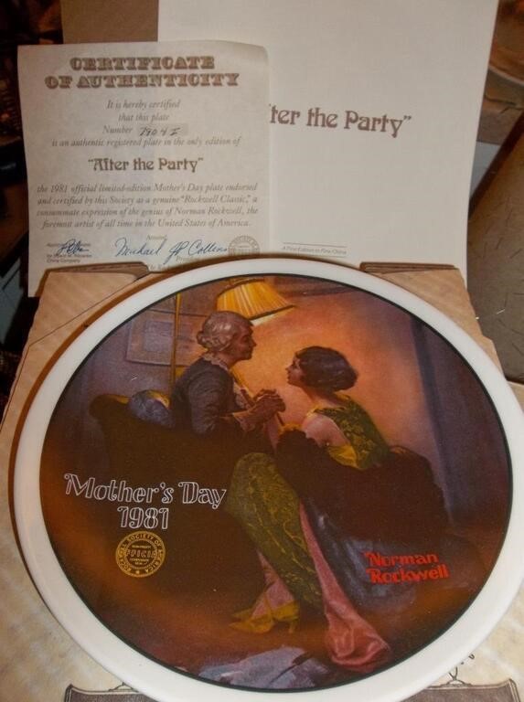 Norman Rockwell Plate "After the Party"