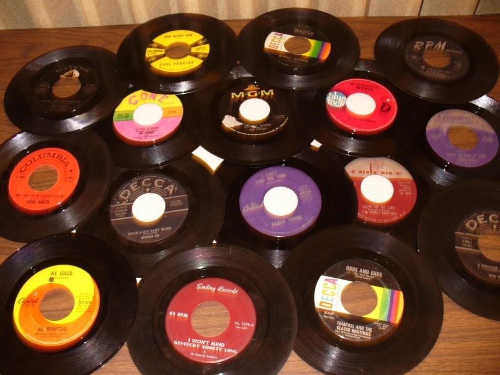 Over 20 Retro '45's- Everly Bro, Ral Donner...