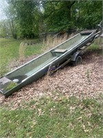John Boat and trailer.  Sold with Bill of Sale.