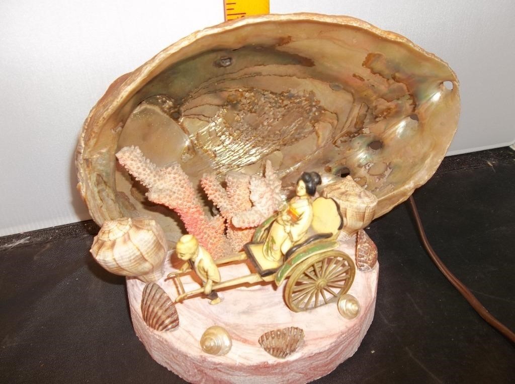 Retro Abalone Seashell Lamp