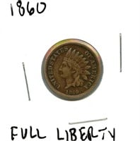 1860 Indian Head Cent - Full Liberty