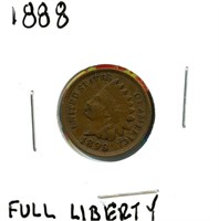 1888 Indian Head Cent - Full Liberty