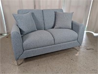 (1) Blue two-seater Fabric Sofa