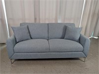 (1) Blue Contemporary Upholstered Sofa