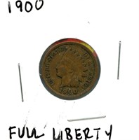 1900 Indian Head Cent - Full Liberty