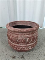 (1) Vintage Clay Tire Tread Pattern Pot