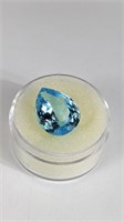 Stunning 10.94 Carat Pear Cut Blue Topaz Gemstone