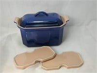 French Le Creuset Bright Blue .72 Qt Tall